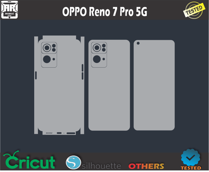 OPPO Reno 7 Pro 5G Skin Template Vector