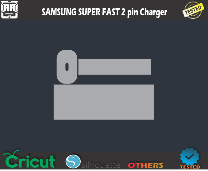 Samsung Super Fast 2 pin Charger Skin Template Vector