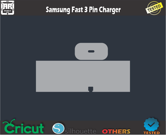 Samsung Fast 3 Pin Charger Skin Template Vector