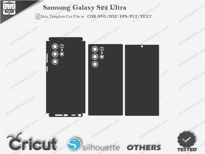 Samsung Galaxy S22 Ultra Skin Template Vector