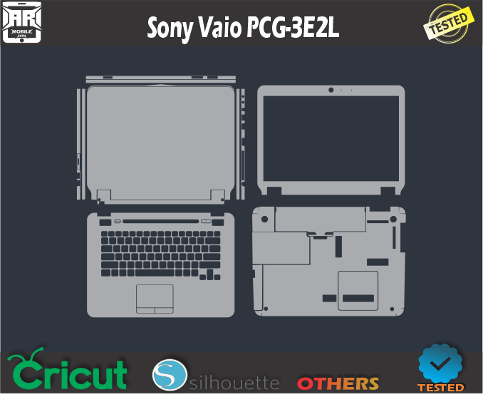 Sony Vaio PCG-3E2L Skin Template Vector