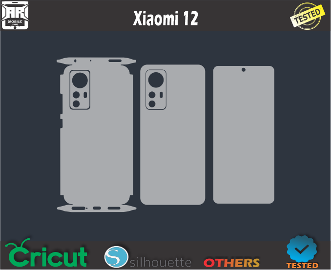 Xiaomi 12 Skin Template Vector