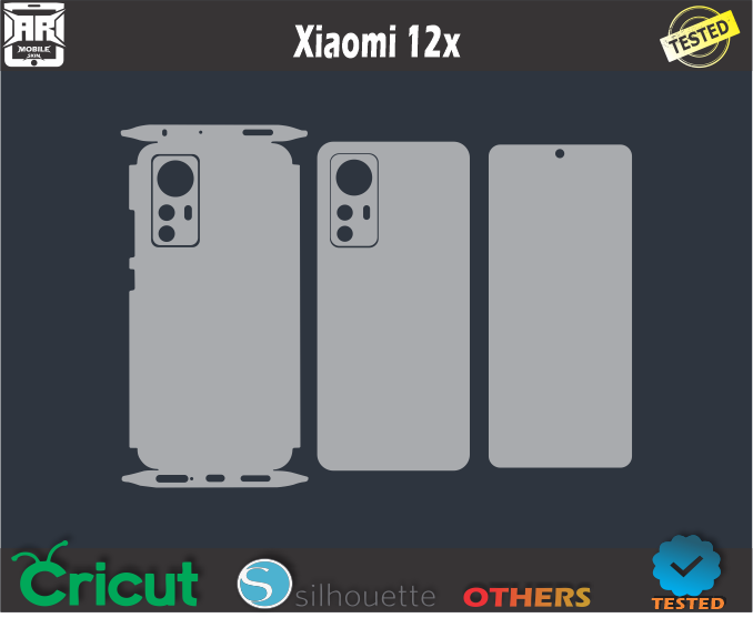 Xiaomi 12x Skin Template Vector