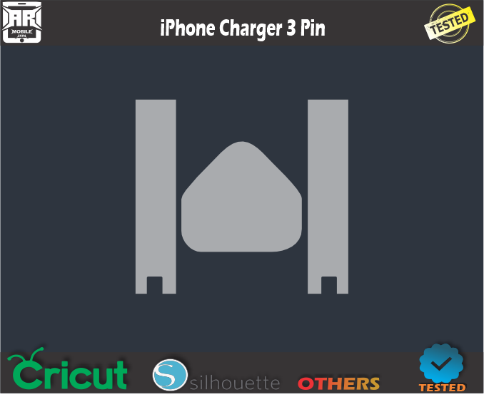 iPhone Charger 3 Pin Skin Template Vector