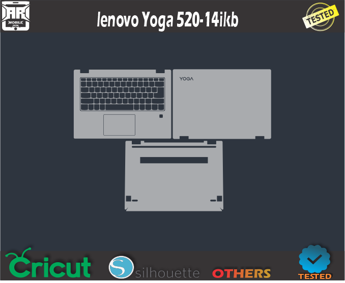 lenovo Yoga 520-14ikb Skin Template Vector