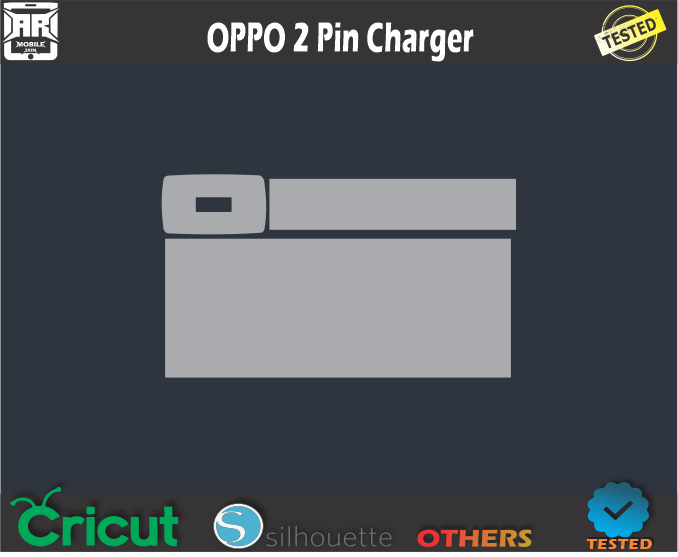Oppo 2 pin charger Skin Template Vector