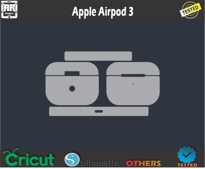 Apple Airpod 3 Skin Template Vector