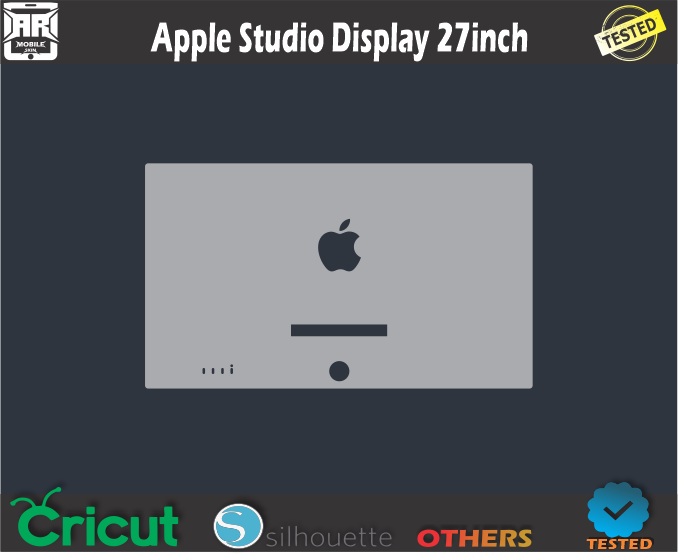 Apple Studio Display 27inch Skin Template Vector
