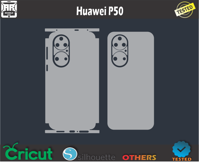 Huawei P50 Skin Template Vector