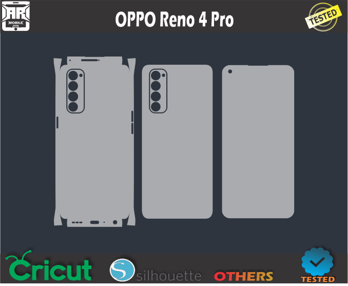 OPPO Reno 4 Pro Skin Template Vector