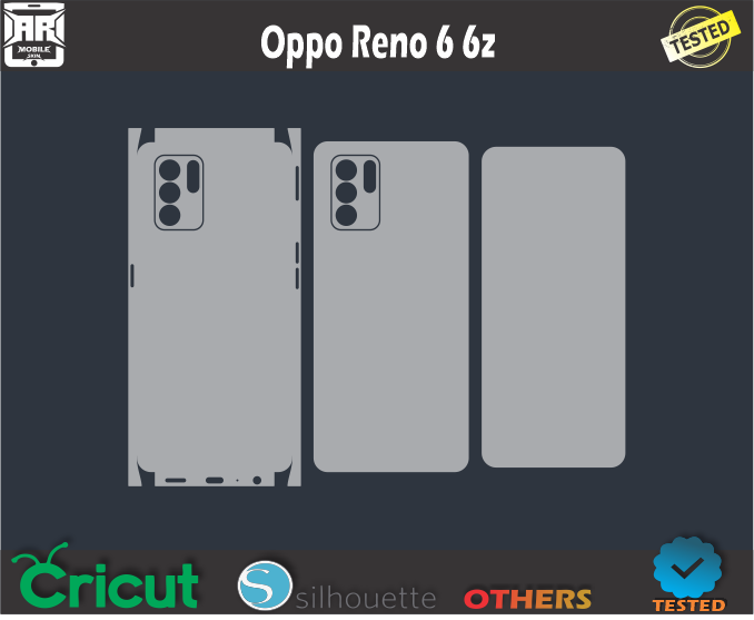 Oppo Reno 6 6z Skin Template Vector
