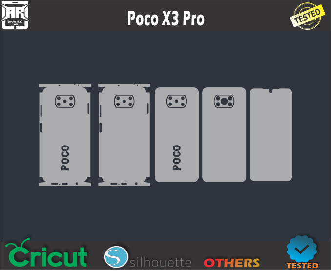 Poco X3 Pro Skin Template Vector