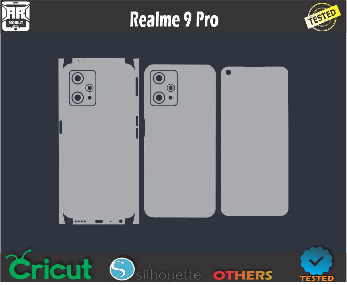 Realme 9 Pro Skin Template Vector