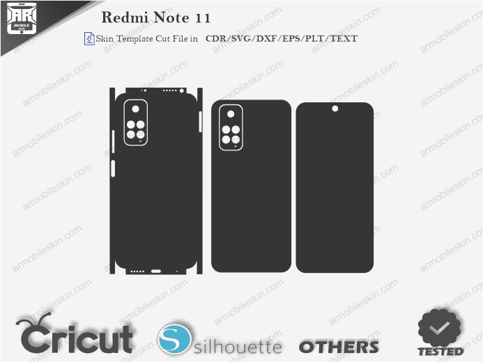 Redmi Note 11 Skin Template Vector