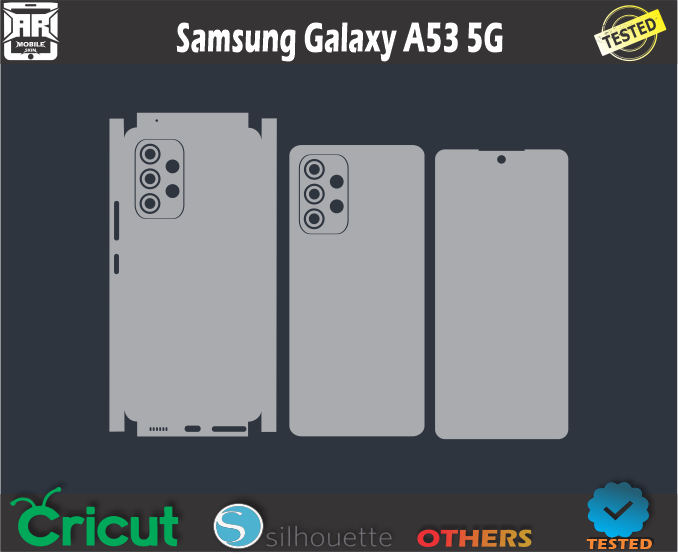 Samsung Galaxy A53 5G Skin Template Vector