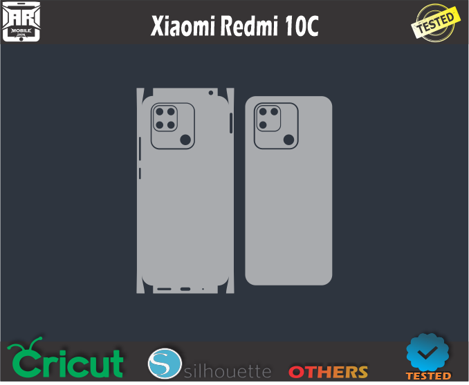 Xiaomi Redmi 10C Skin Template Vector
