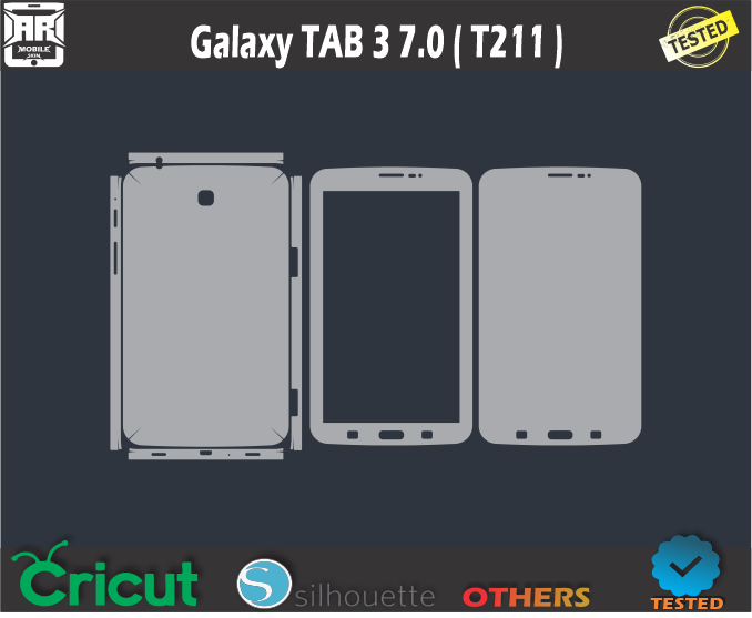 Galaxy TAB 3 7.0 ( T211 ) Skin Template Vector