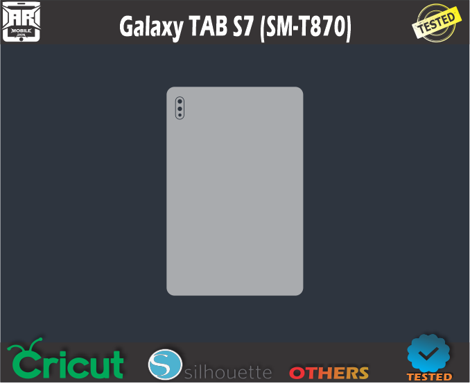 Galaxy TAB S7 (SM-T870) Skin Template Vector