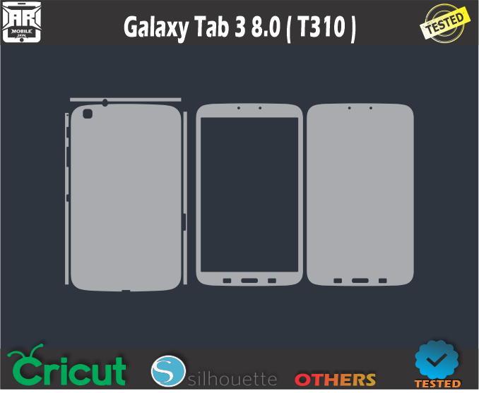 Galaxy Tab 3 8.0 ( T310 ) Skin Template Vector