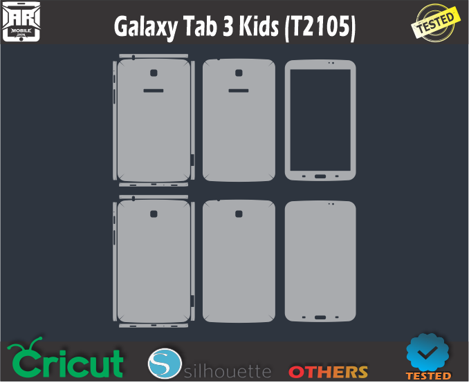 Galaxy Tab 3 Kids (T2105) Skin Template Vector