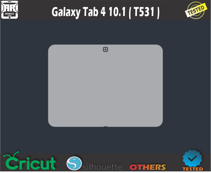 Galaxy Tab 4 10.1 ( T531 ) Skin Template Vector
