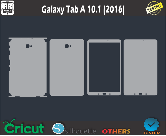 Galaxy Tab A 10.1 (2016) Skin Template Vector