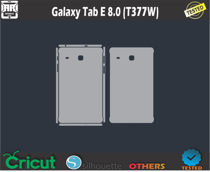 Galaxy Tab E 8.0 (T377W) Skin Template Vector