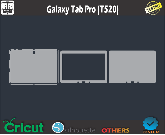 Galaxy Tab Pro (T520) Skin Template Vector