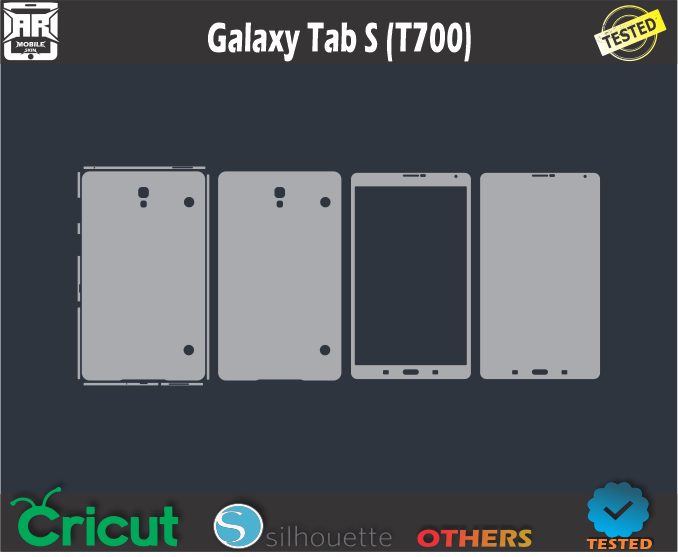 Galaxy Tab S (T700) Skin Template Vector