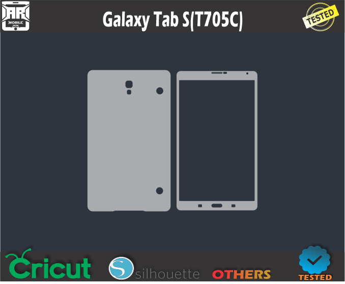 Galaxy Tab S (T705C) Skin Template Vector