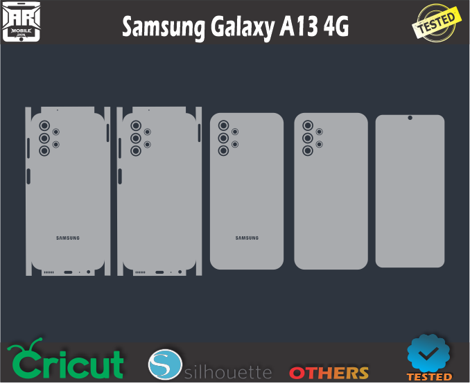 Samsung Galaxy A13 4G Skin Template Vector