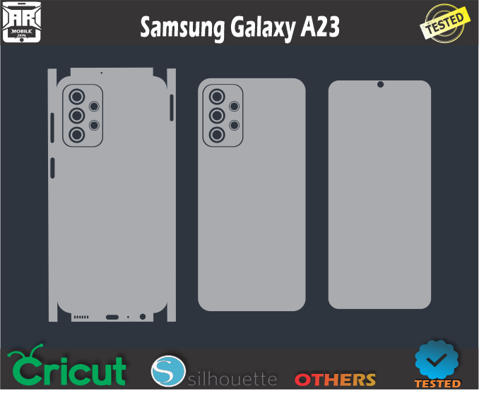 Samsung Galaxy A23 Skin Template Vector
