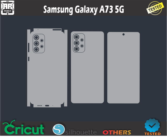Samsung Galaxy A73 5G Skin Template Vector