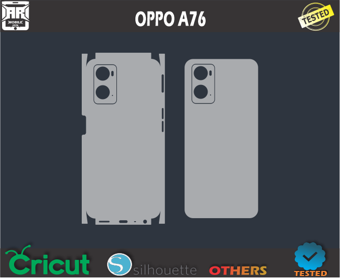 OPPO A76 Skin Template Vector
