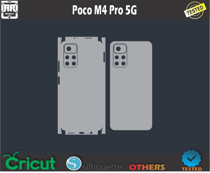 Poco M4 Pro 5G Skin Template Vector
