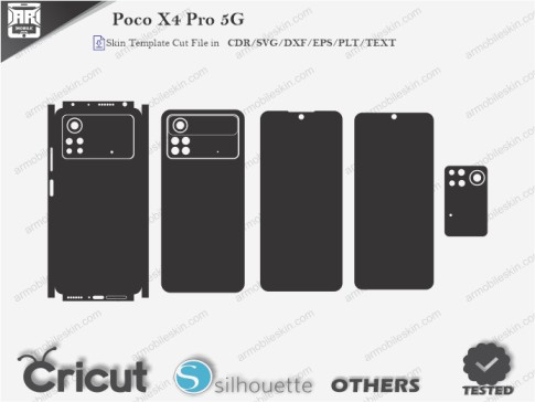 Poco X4 Pro 5G Skin Template Vector