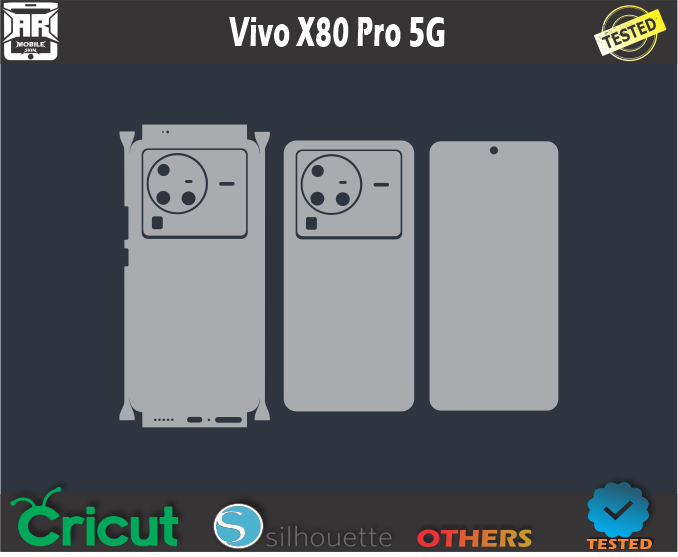 Vivo X80 Pro 5G Skin Template Vector