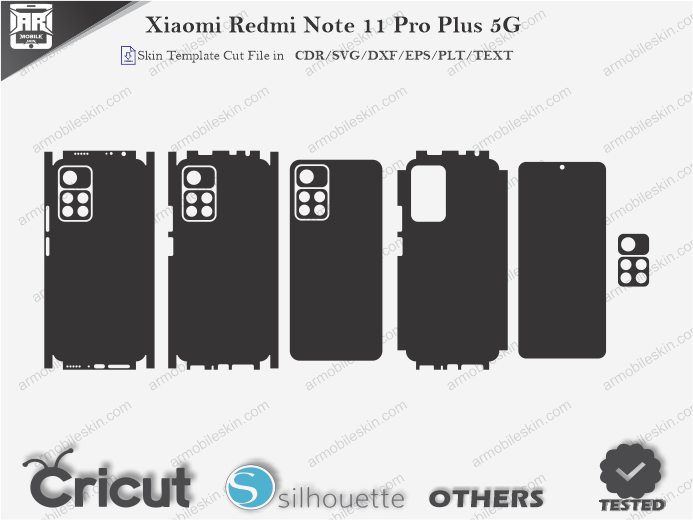 Xiaomi Redmi Note 11 Pro Plus 5G Skin Template Vector