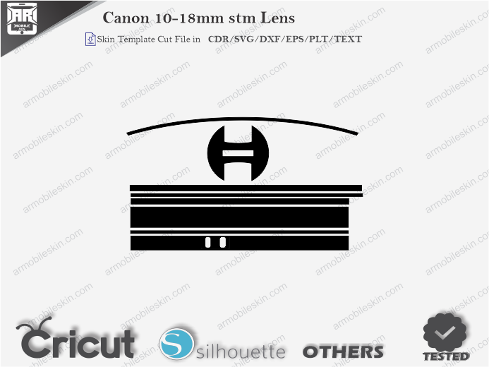 Canon EF-S 10-18mm f/4.5-5.6 IS STM Lens Skin Template Vector