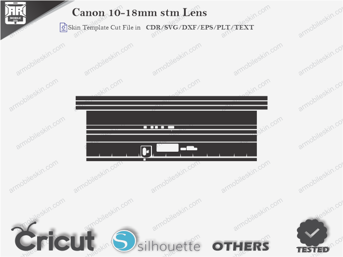 Canon EF-S 10-22mm f/3.5-4.5 USM Lens Skin Template Vector