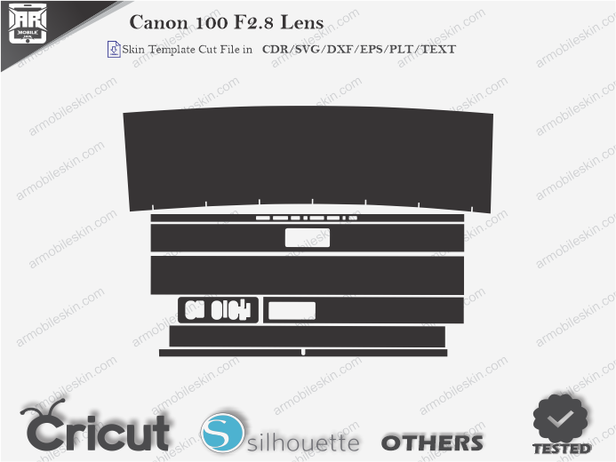 Canon EF 100mm f/2.8L Macro IS USM Lens Skin Template Vector
