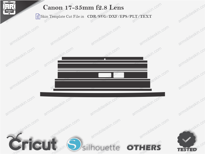 Canon 17-35mm f2.8 Lens Skin Template Vector