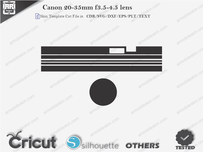 Canon 20-35mm f3.5-4.5 lens Skin Template Vector