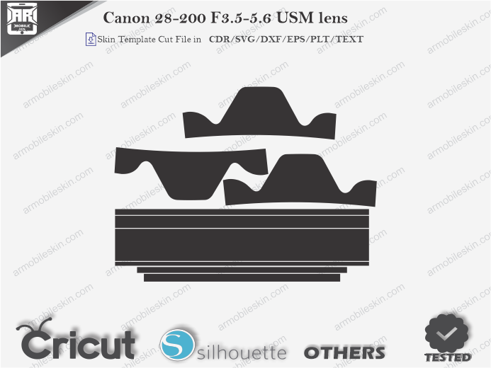 Canon 28-200 F3.5-5.6 USM lens Skin Template Vector
