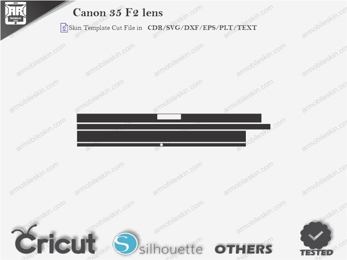 Canon EF 35mm f/2 IS USM lens Skin Template Vector