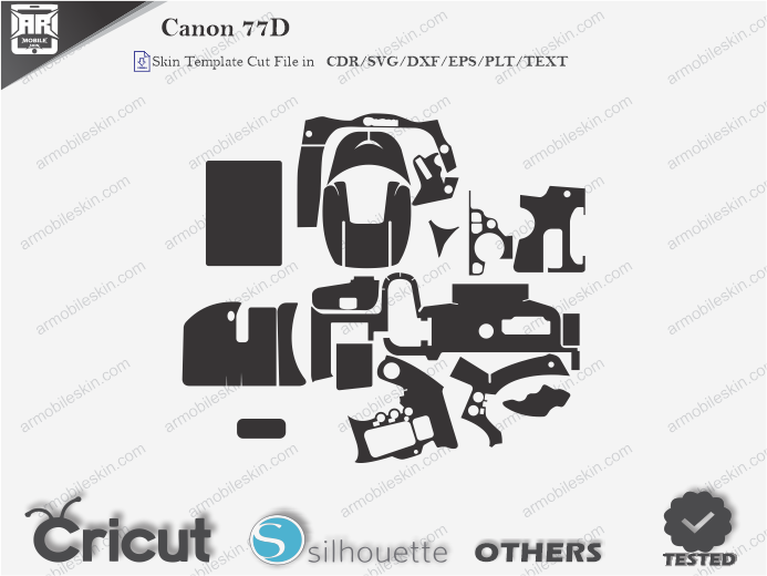 Canon 77D Skin Template Vector