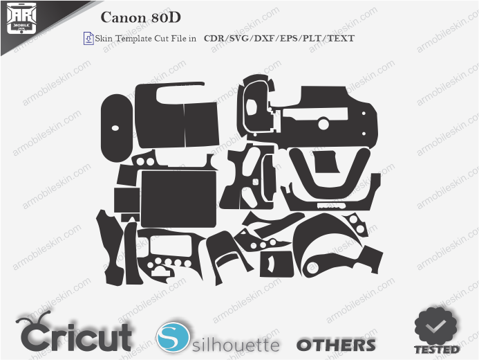 Canon 80D Skin Template Vector