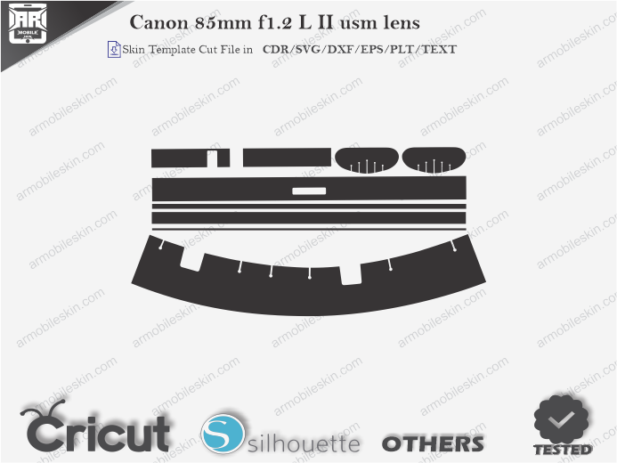 Canon EF 85mm f1.2L II USM Lens Skin Template Vector