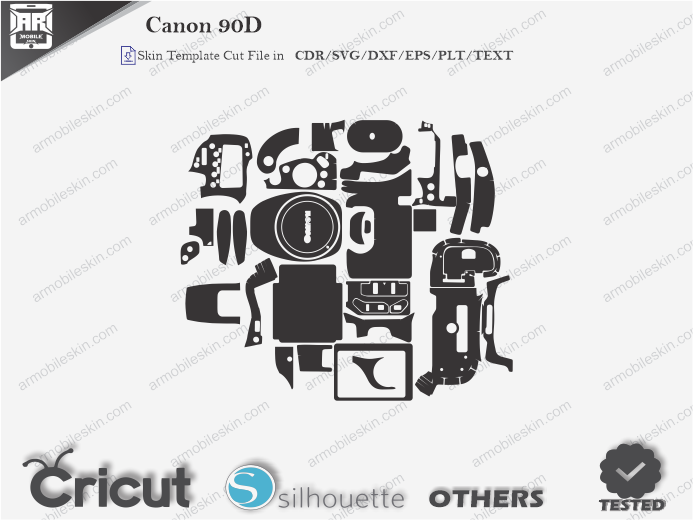 Canon 90D Skin Template Vector
