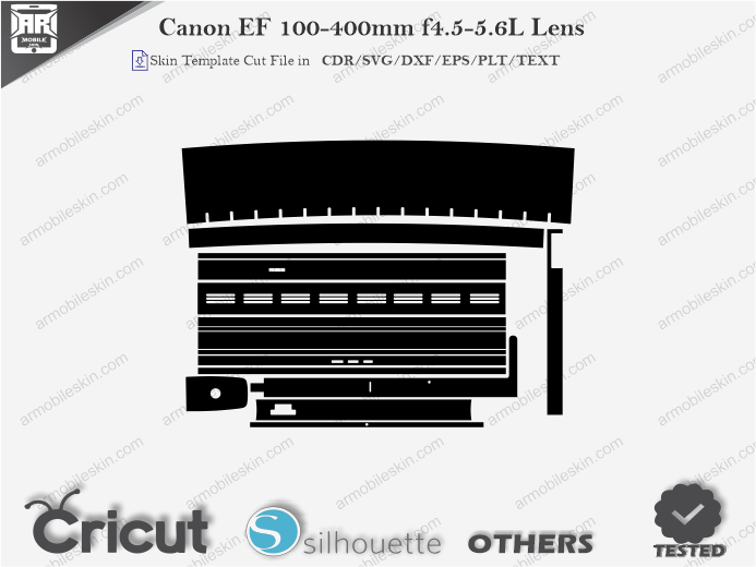 Canon EF 100-400mm f4.5-5.6L Lens Skin Template Vector